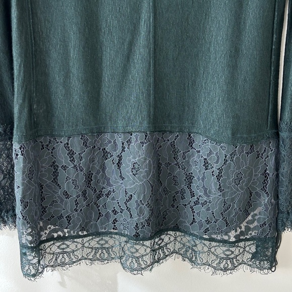 Free People New Romantics Green Lace Top - Picture 9 of 13
